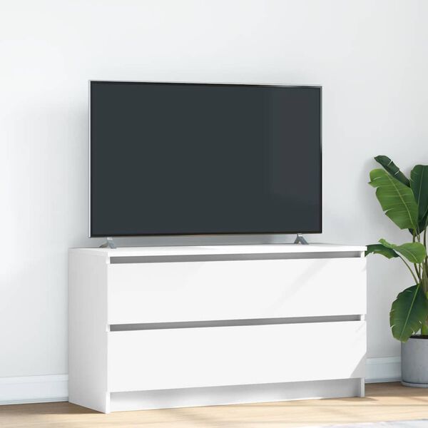 vidaXL TV Cabinet White 100x35x54 cm Engineered Wood