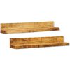 vidaXL Shelf | Natural Mango Wood | Solid Mango Wood | 110 cm | Wall mounting
