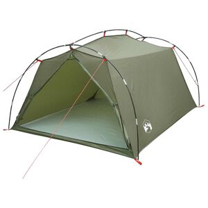 vidaXL Tunnel Tent Olive Green 2-Person 185T Polyester with PU Coating