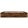 vidaXL Bed Frame without Mattress Smoked Oak 200x200 cm