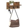 vidaXL Wall-Mounted Coat Rack Wall-mounted Old Wood 40 x 10.5 x 18 cm