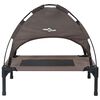 vidaXL Dog Bed Folding Manual Brown 62 x 48 x 61 cm Steel