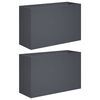 vidaXL Garden Planter 2 pcs Anthracite 80 x 40 x 50 cm