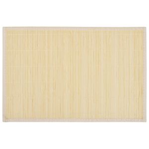 vidaXL Placemat | Natural | Bamboo, Polyester | 30 x 45 cm | Non-slip | Placemat