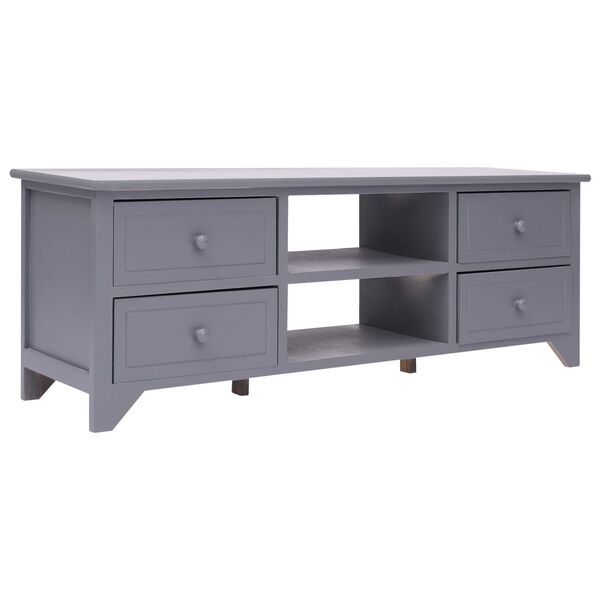 vidaXL TV Cabinet Grey 115x30x40 cm Paulownia Wood