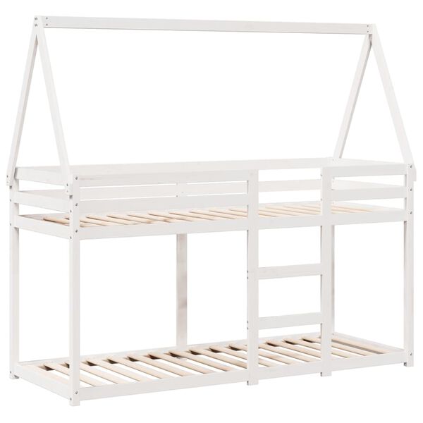 vidaXL Bunk Bed without Mattress White 90x200 cm Solid Wood Pine