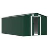 vidaXL Garden Shed 257x392x181 cm Metal Green