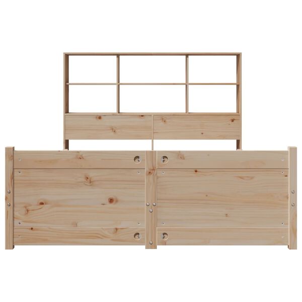 vidaXL Bookcase Bed without Mattress 140x200cm Solid Wood Pine