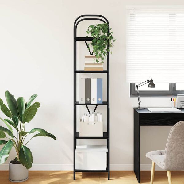 vidaXL Bookshelf Black oak 40 x 30 x 183 cm Engineered wood