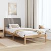vidaXL Bed Frame with Headboard Brown 90 x 190 cm Solid Pine Wood