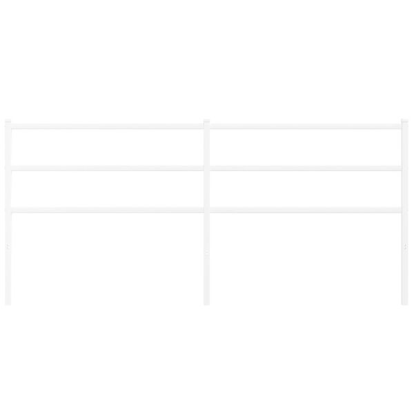 vidaXL Metal Headboard White 180 cm