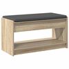 vidaXL Hall Bench with Cushion with Shelf Sonoma Oak 83 x 38 x 45 cm