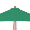 vidaXL Garden Parasol with Wooden Pole 150x200 cm Green