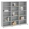 vidaXL CD Cabinet Grey Sonoma 100x23x89.5 cm Engineered Wood