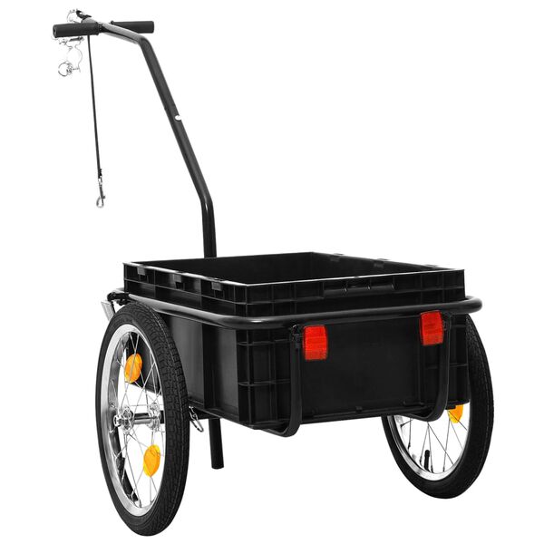 vidaXL Bike Trailer/Hand Wagon 155x60x83 cm Steel Black
