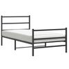 vidaXL Metal Bed Frame without Mattress with Footboard&nbsp;Black 100x190cm