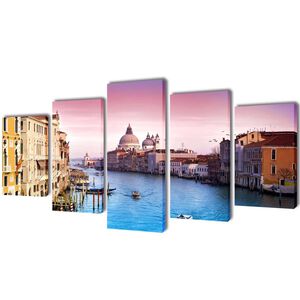 vidaXL Canvas Painting | Colourful | Canvas, Wood | 200 x 100 cm