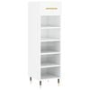 vidaXL Shoe Cabinet High Gloss White 30x35x105 cm Engineered Wood