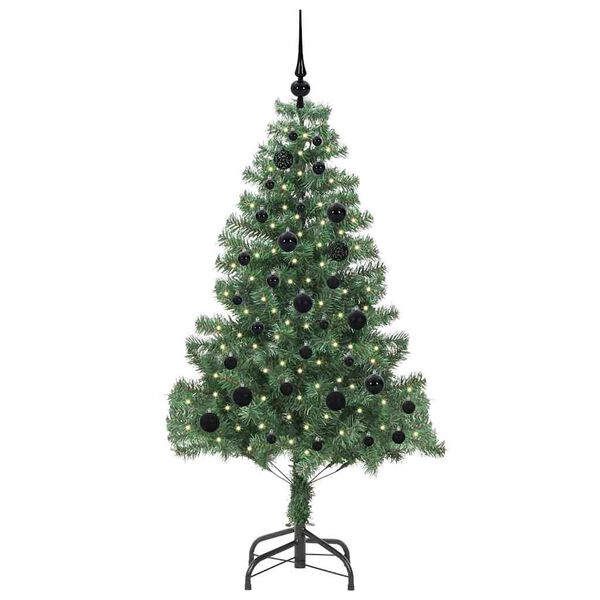 vidaXL Christmas Tree with 150 LEDs with Stand Green 150 cm PVC
