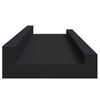 vidaXL Picture Frame Ledge Shelves 2 pcs Black 40x9x3 cm MDF