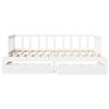 vidaXL Daybed with Trundle and Drawers without Mattress White 90x190 cm Single