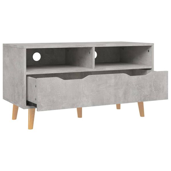 vidaXL TV Cabinet Concrete Grey 90x40x48.5 cm Engineered Wood
