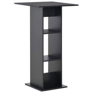 vidaXL Bar Table | Black | Engineered wood | Tall | Sleek | Bar Table | Square