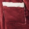 vidaXL Blanket Hoodie Bordeaux Red S Fleece and Flannel