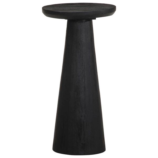 vidaXL Side Table Black &Oslash;30x60 cm Solid Wood Mango