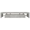 vidaXL TV Cabinet with LED Lights Concrete Grey 215x36.5x40 cm