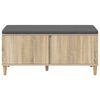 vidaXL Hall Bench with Cushion with Door Sonoma Oak 100 x 38 x 46 cm
