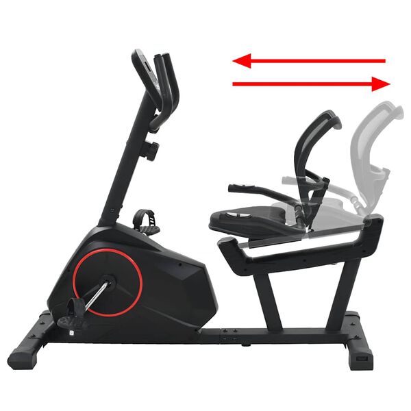 vidaXL Magnetic Recumbent Exercise Bike with Pulse Measurement