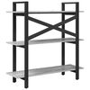 vidaXL Bookshelf Grey Sonoma 100 x 33.5 x 102 cm Engineered Wood