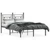 vidaXL Metal Bed Frame without Mattress with Headboard Black 120x190cm