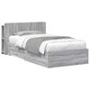 vidaXL Bed Frame with Storage Grey Sonoma 90 x 200 cm Engineered Wood