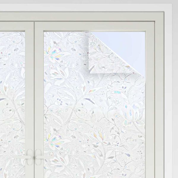 vidaXL Window Films 4 pcs Frosted Flower Pattern PVC