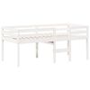 vidaXL High Sleeper Bed without Mattress White 90x190 cm Single Solid Wood Pine