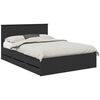 vidaXL Bed Frame with Drawer Black 140 x 200 cm Engineer Wood