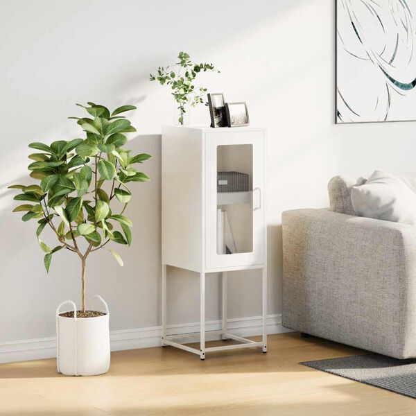 vidaXL Sideboard White 36x39x107 cm Cold-rolled Steel