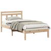 vidaXL Bed Frame Brown 75 x 190 cm Solid Pine Wood