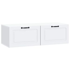 vidaXL Wall-Mounted TV Cabinet White 98 x 41 x 30 cm Engineered Wood