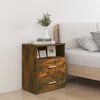 vidaXL Bed Cabinets 2 pcs Smoked Oak 50x32x60 cm