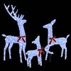 vidaXL Reindeer Family 3 pcs Cold white 68 x 26 x 127 cm Fabric