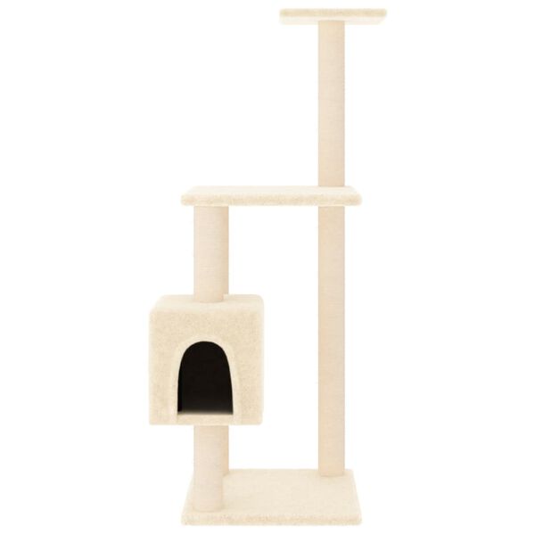 vidaXL Cat Tree with Sisal Scratching Posts Cream 104 cm