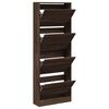 vidaXL Shoe Cabinet Brown Oak 60x21x163.5 cm Engineered Wood