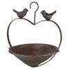 HI Bird Feeder Heart Shape 22 cm Brown