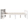 vidaXL Bookcase Bed without Mattress White 120x200 cm Solid Wood Pine