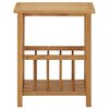 vidaXL Magazine Table 45x35x55 cm Solid Oak Wood