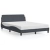 vidaXL Bed Frame "Dover" Dark Grey 135x190 cm Double Velvet