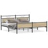 vidaXL Metal Bed Frame without Mattress Sonoma Oak 200x200 cm